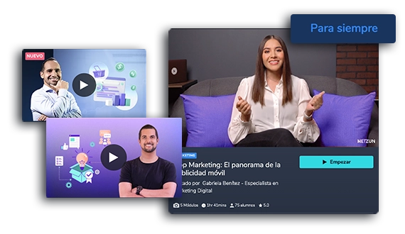 Acceso para siempre a nuestros cursos